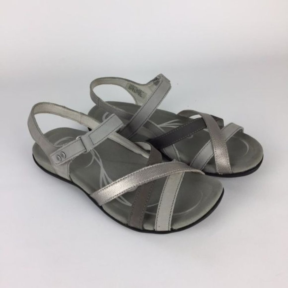Abeo Womens Laguna Gray Taupe Orthotic Sandal Comfort Walking size 6.5N Narrow